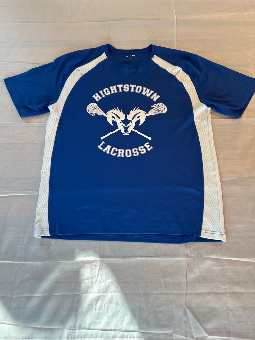 Sport-Tek Hightstown Lacrosse Short-Sleeve Shirt - Blue/White